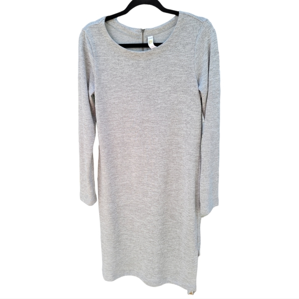 Lole Grey Long Sleeve Midi Dress M Casual Minimalist Sheath‎